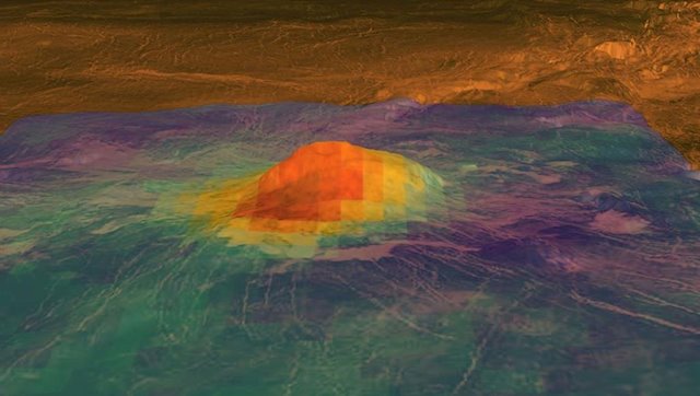 Pruebas de un volcán activo en Venus