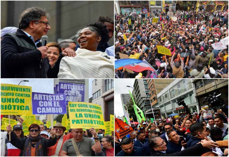 Multitudinaria movilización en Colombia respalda al gobierno de Petro