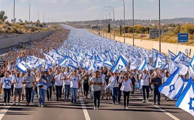Manifestantes israelíes marchan de Tel Aviv a Jerusalén en protesta por reforma judicial