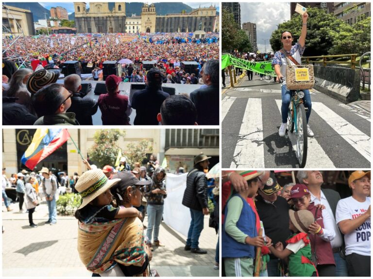 Multitudinarias movilizaciones respaldaron al gobierno de Colombia