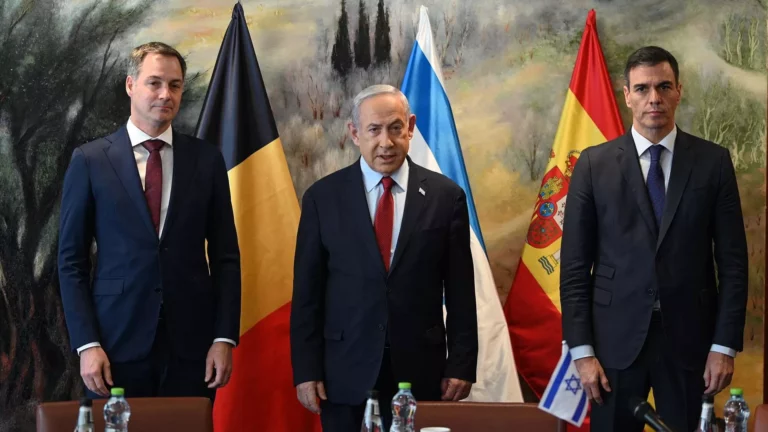 Pedro Sánchez visita Israel y plantea reconocer el Estado palestino