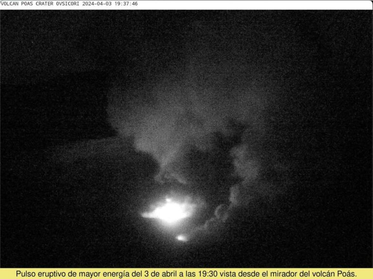 Publican en Costa Rica video sobre actividad de volcán Poás