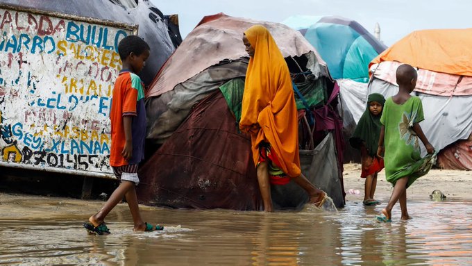 La ONU avisa de que casi 800.000 somalíes podrían acabar desplazados por lluvias
