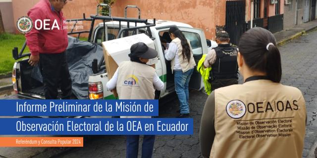 Misión de la OEA señala caída en participación electoral de ecuatorianos