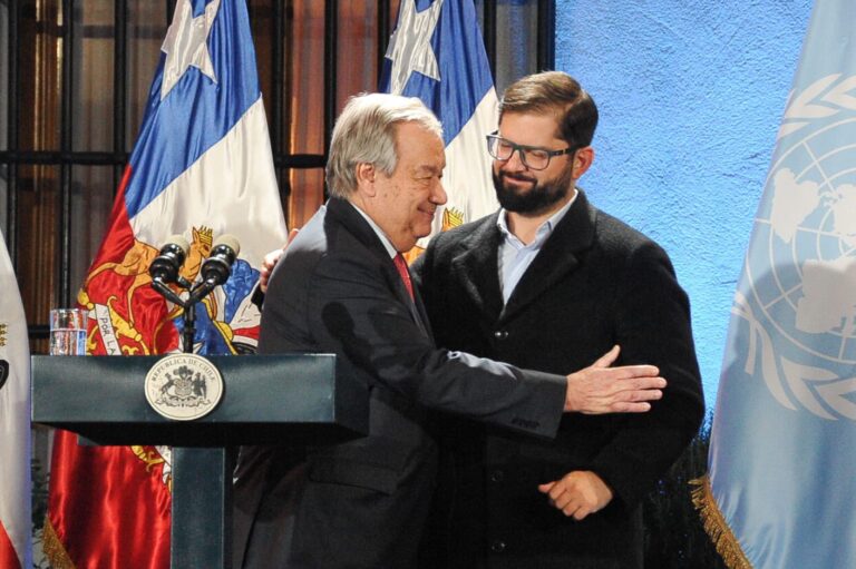 Boric y Guterres tratan en Chile desafíos del multilateralismo
